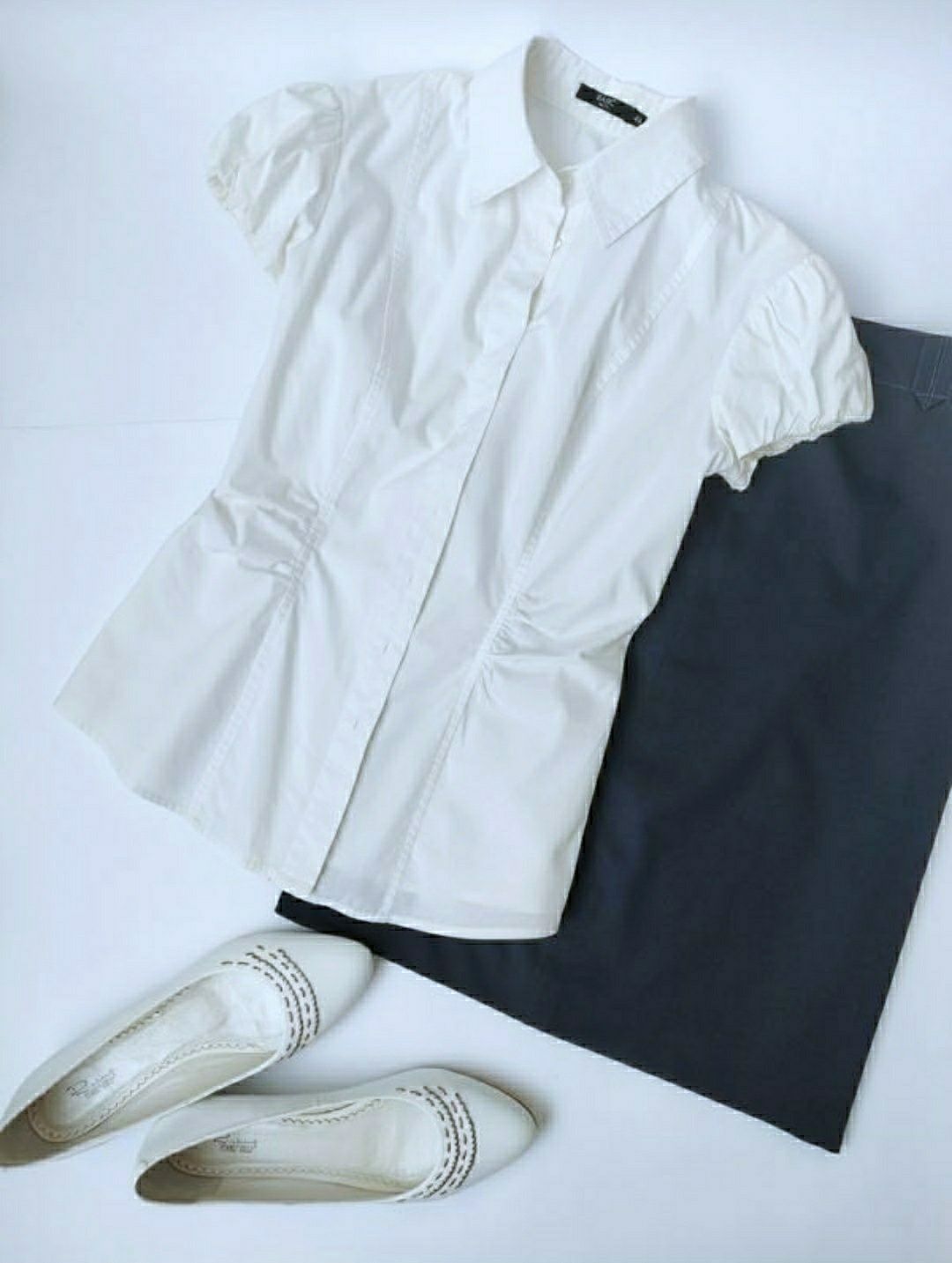 Белая блуза рубашка короткий рукав 12-18 лет и старше