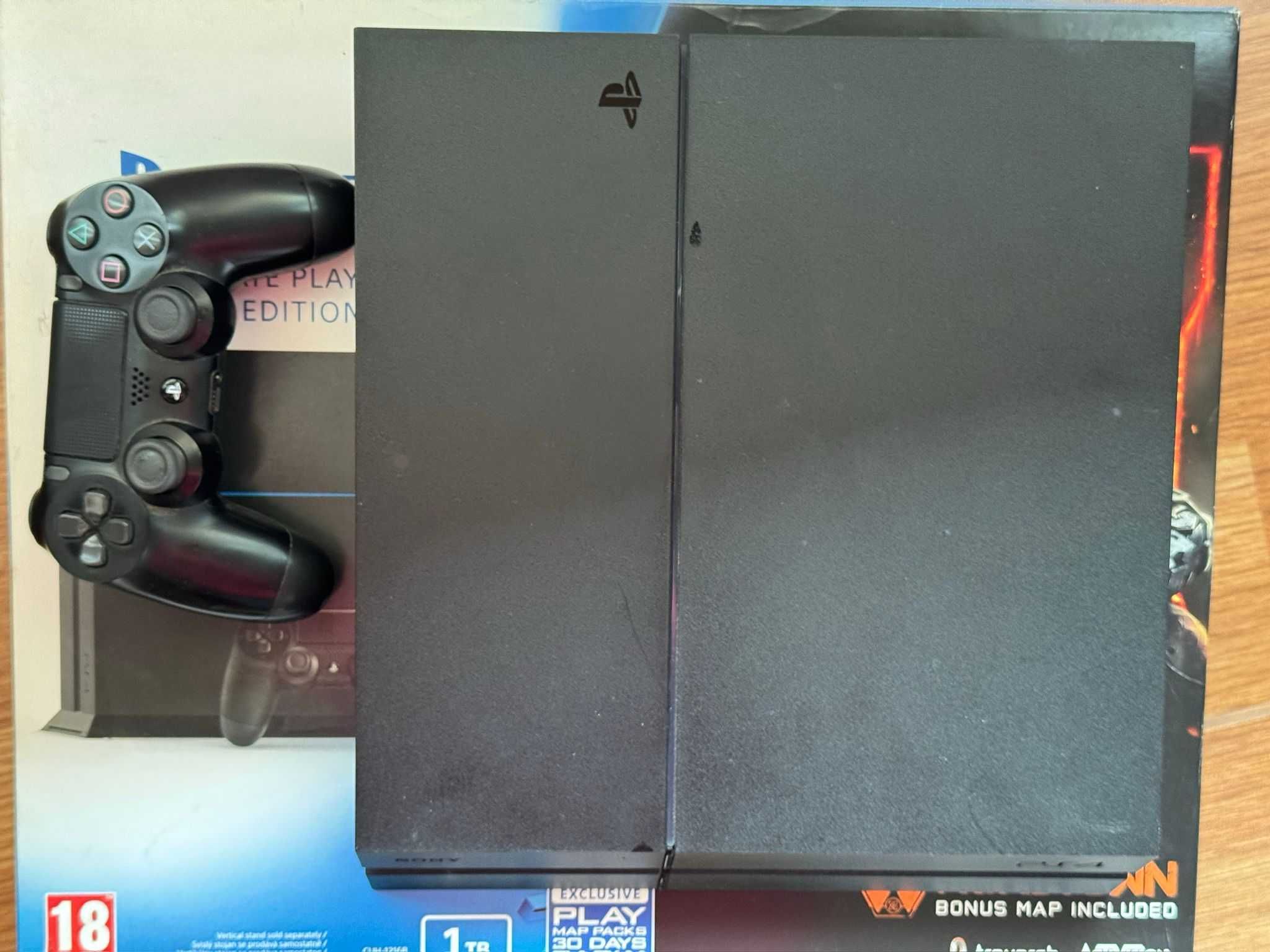 Playstation 4 1TB Preto com Caixa Original + 2 comandos