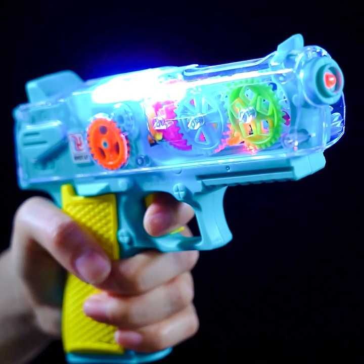 Pistolet dla dzieci dźwiękowy świecący na baterie