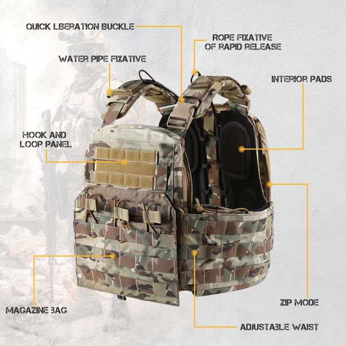 Надійний тактичний плитник з підсумками Votagoo CPC