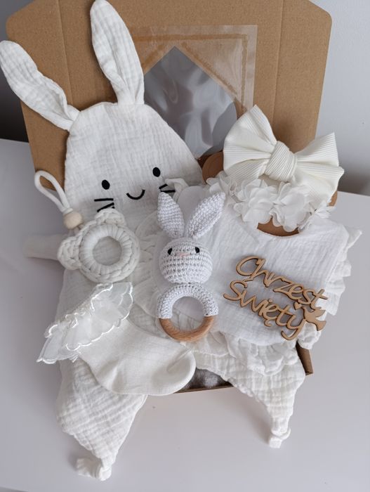 Zestaw prezentowy dla niemowlaka prezent babyshower narodziny chrzest