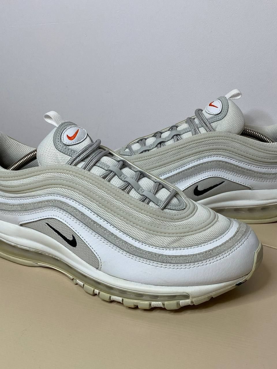 Оригинал как новые рефлективные кожаные кроссовки Nike Air Max 97