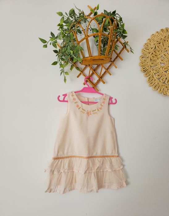 Sukienka na ramiączkach max mia 5.10.15, 98 pudrowy róż