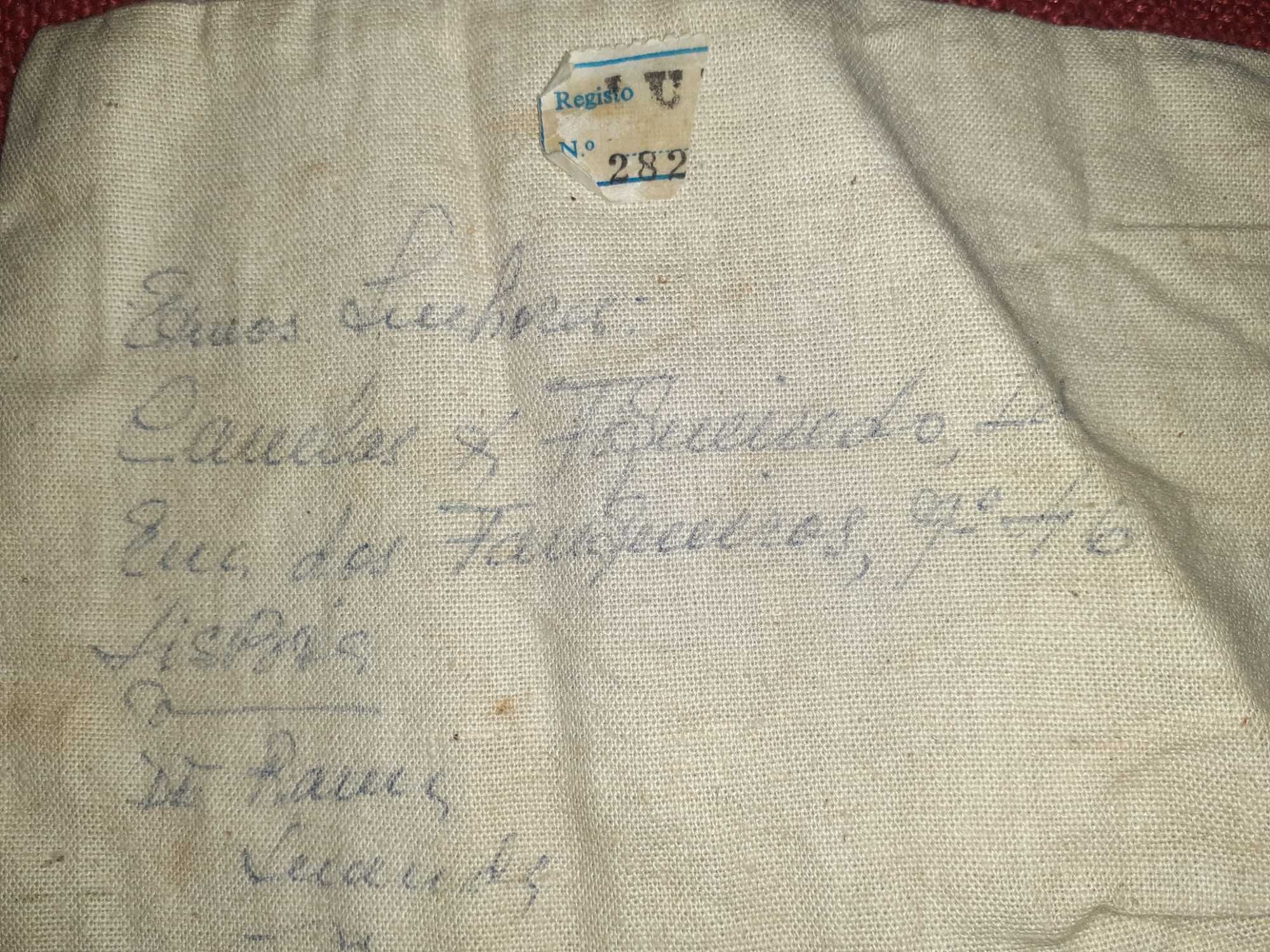 Saco de Correspondência em Tecido Antigo 1970