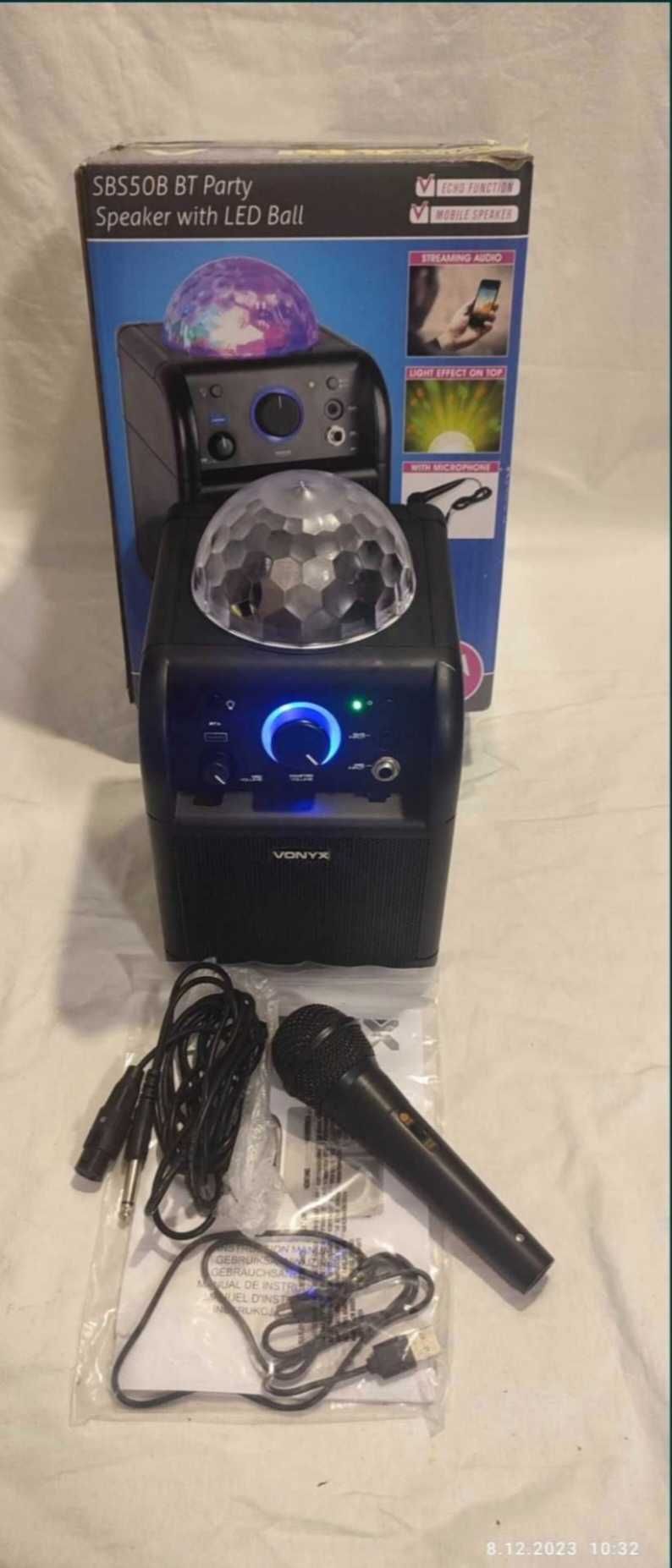 Głośnik bluetooth SBS50B + mikrofon karaoke