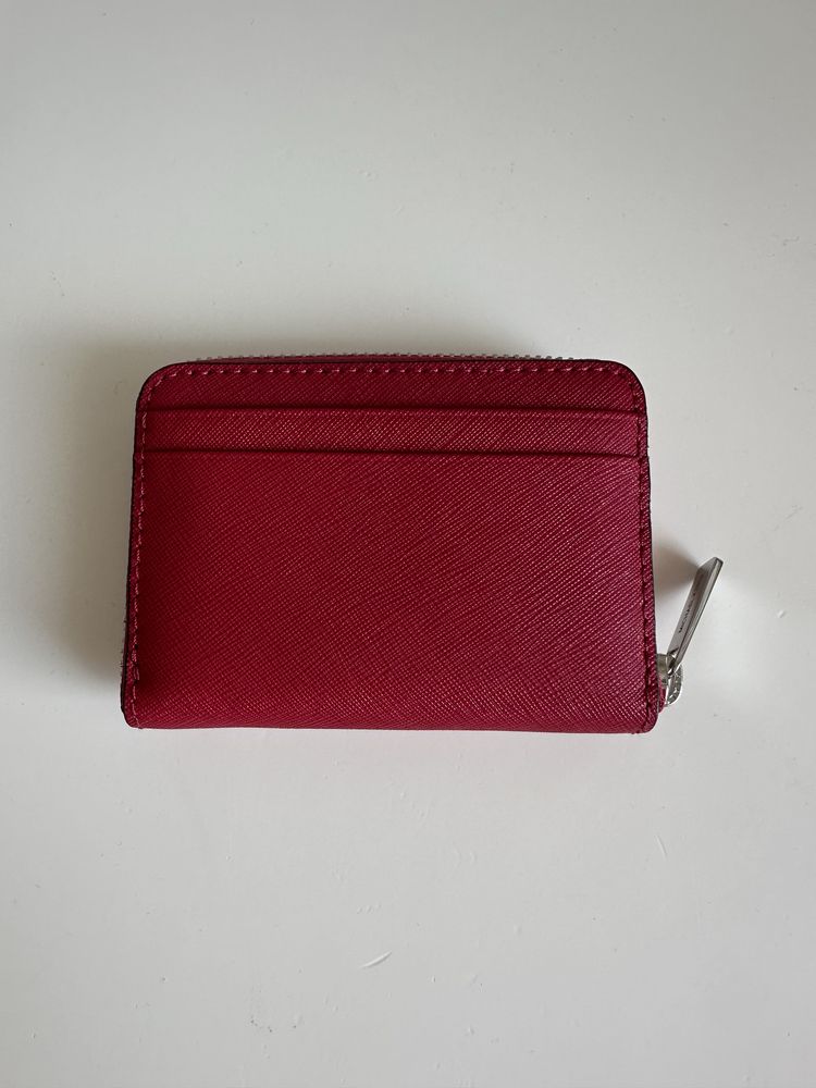 Michael Kors portfel mały czerwony portfelik MK