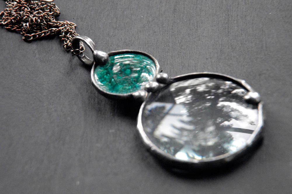 Z morskim akcentem - wisior lupa na łańcuszku