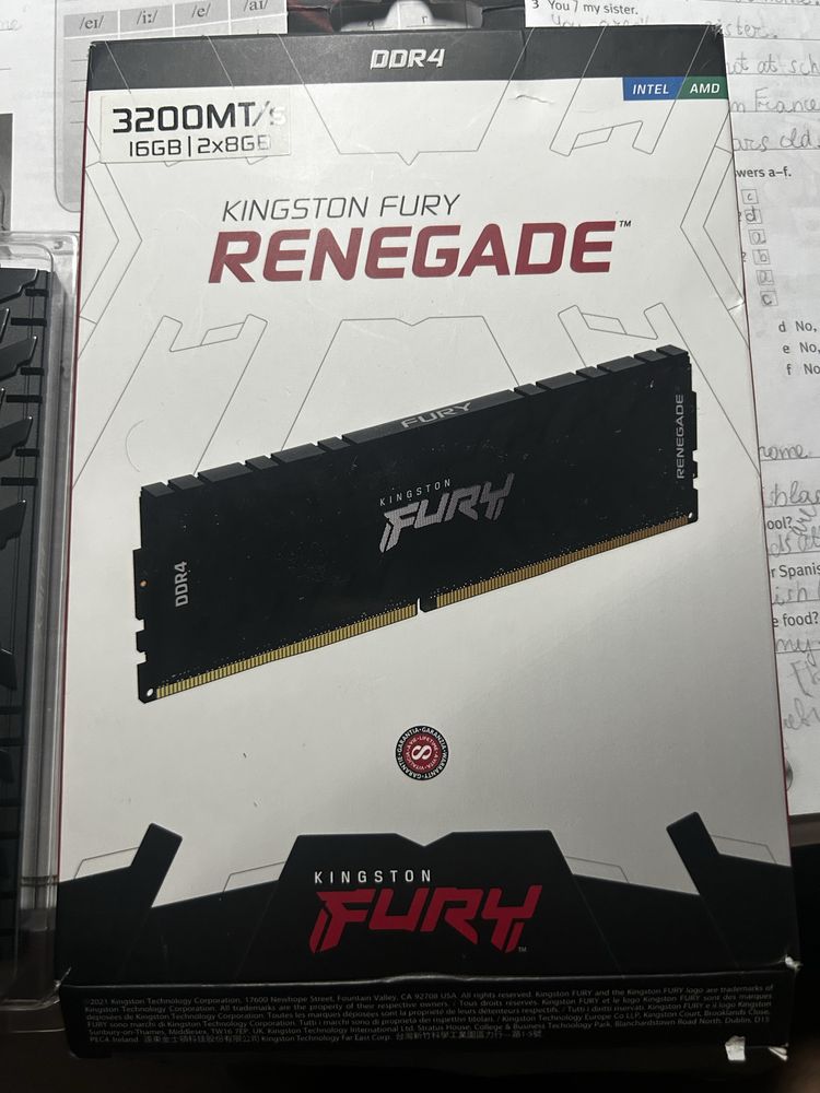 ОЗП Kingston DDR4 16GB (2x8GB)