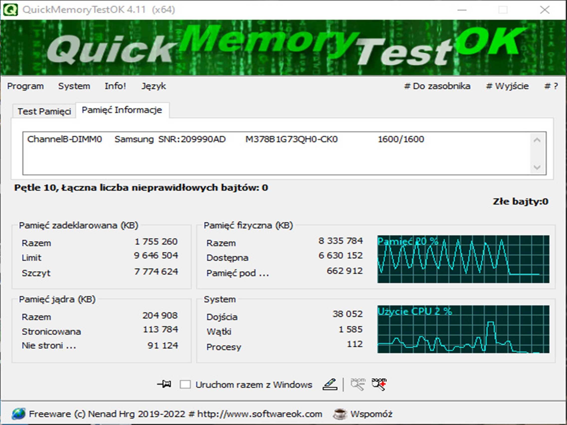 DDR3 8GB Samsung 12800 -Komputer