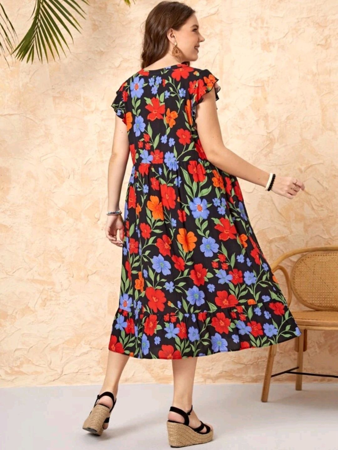 Sukienka wiskoza 100% shein plus size 2XL 48/50