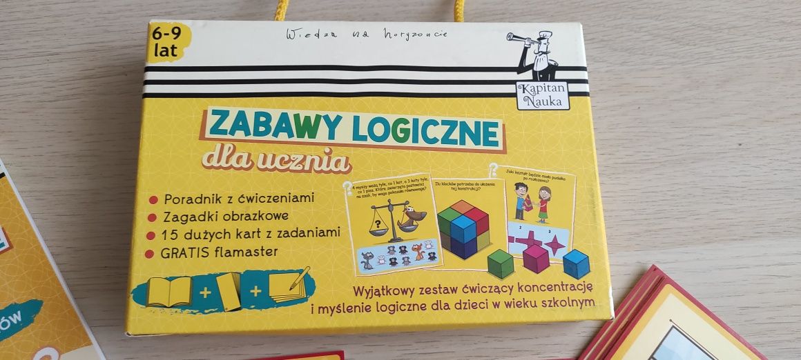 Kapitan Nauka 6-9 lat zagadki logiczne zadania szlaczki
