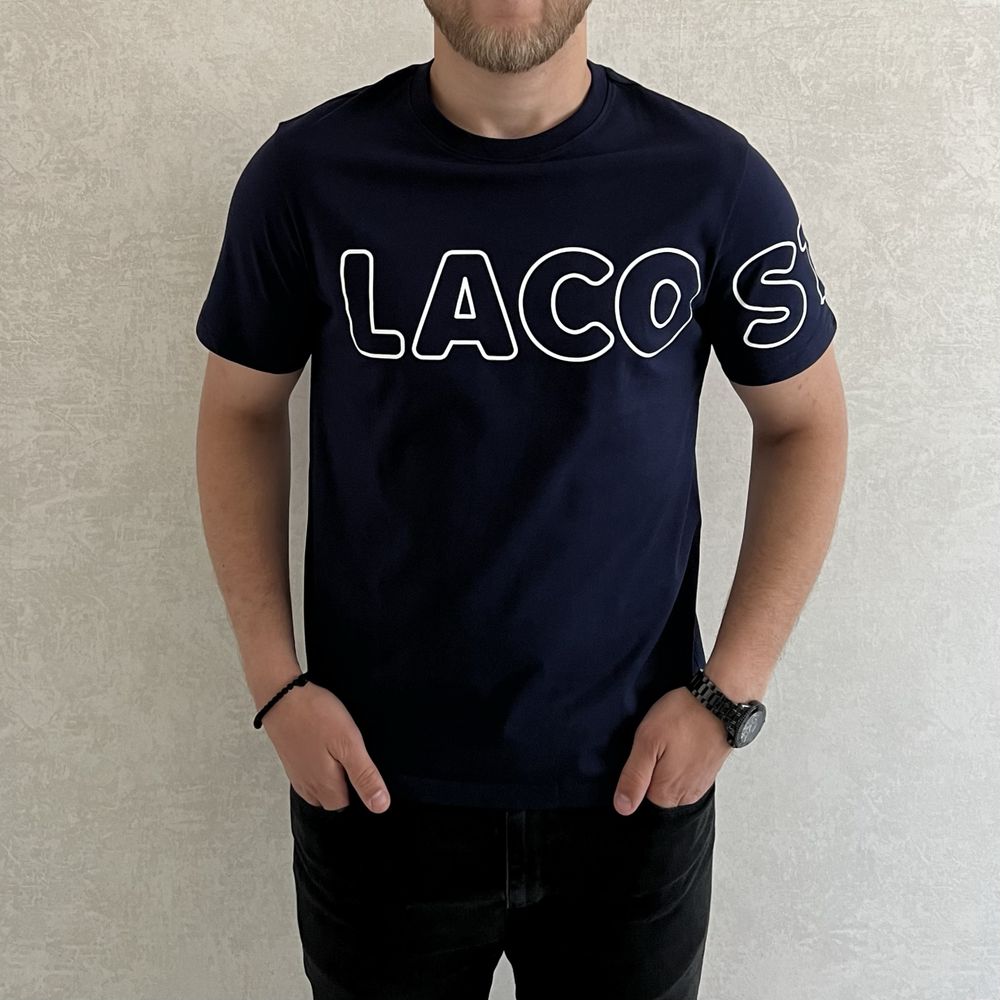 Нова синя футболка Lacoste, S, M, L, XL