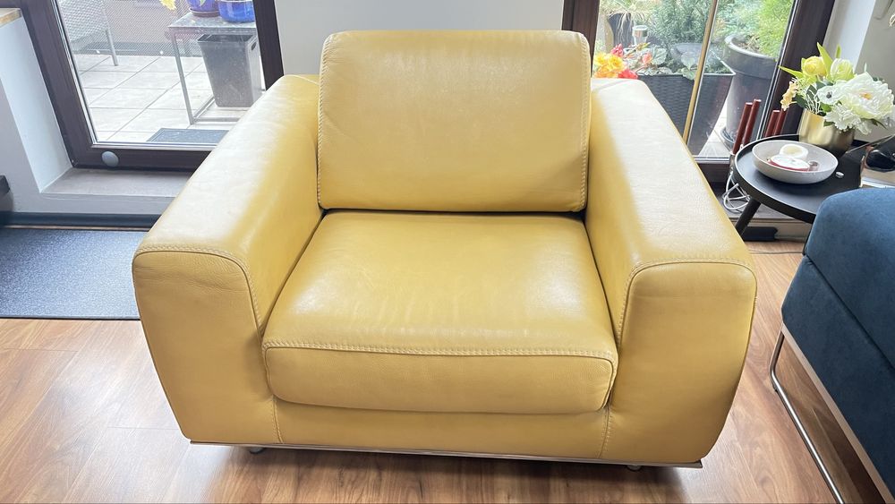 Skorzany , duzy i elegancki fotel sprzedam