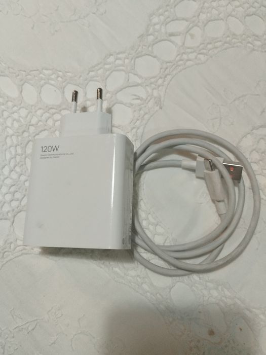 Carregador e cabo telemóvel XIAOMI 120W super rápido NOVO