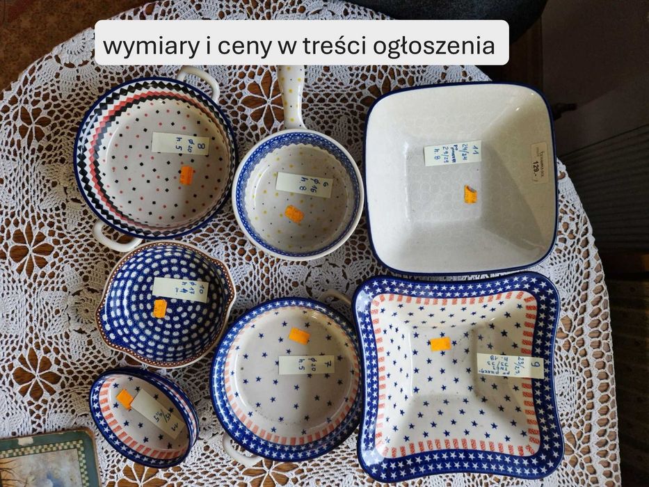CERAMIKA BOLESŁAWIECKA podgrzewacze czajnik dzbanki talerzyki