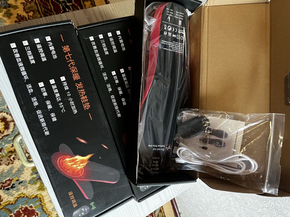 Бездротові устілки з підігрівом та ПУЛЬТОМ ДК! Розмір 41-46. Стельки