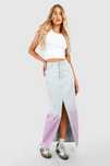 Boohoo 44 Xxl Spódnica Ombre Jeansowa Maxi J29380