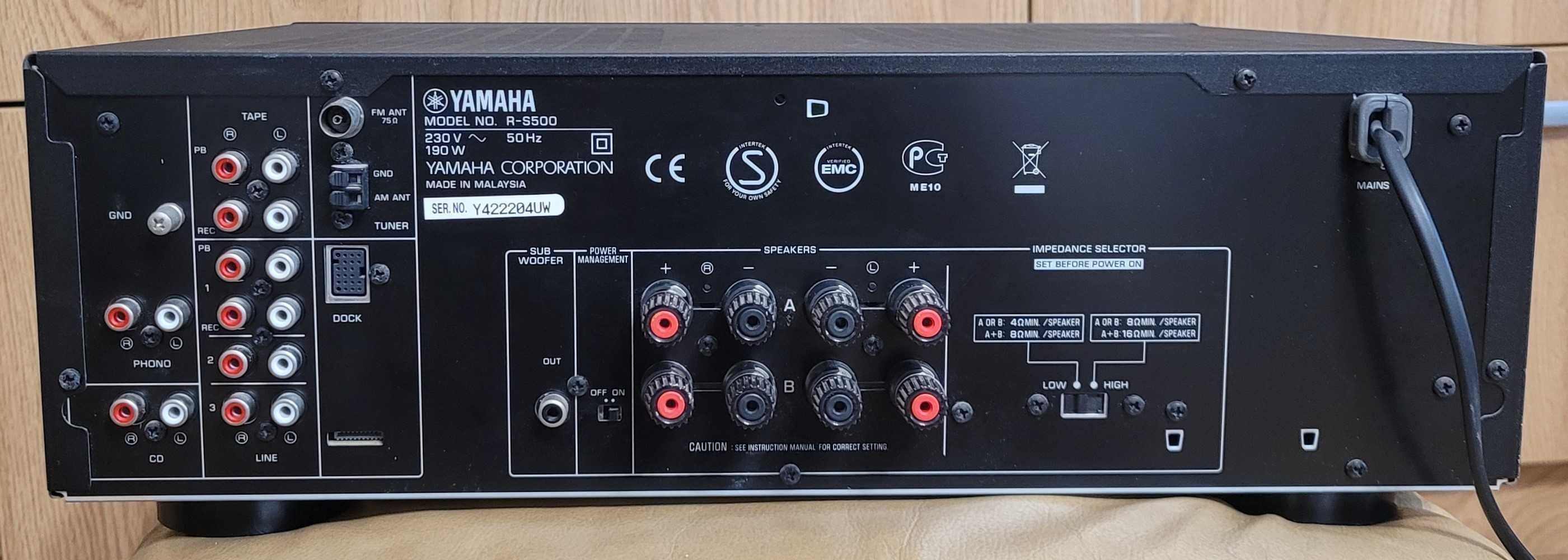 Yamaha R-S500 amplituner stereo z pilotem