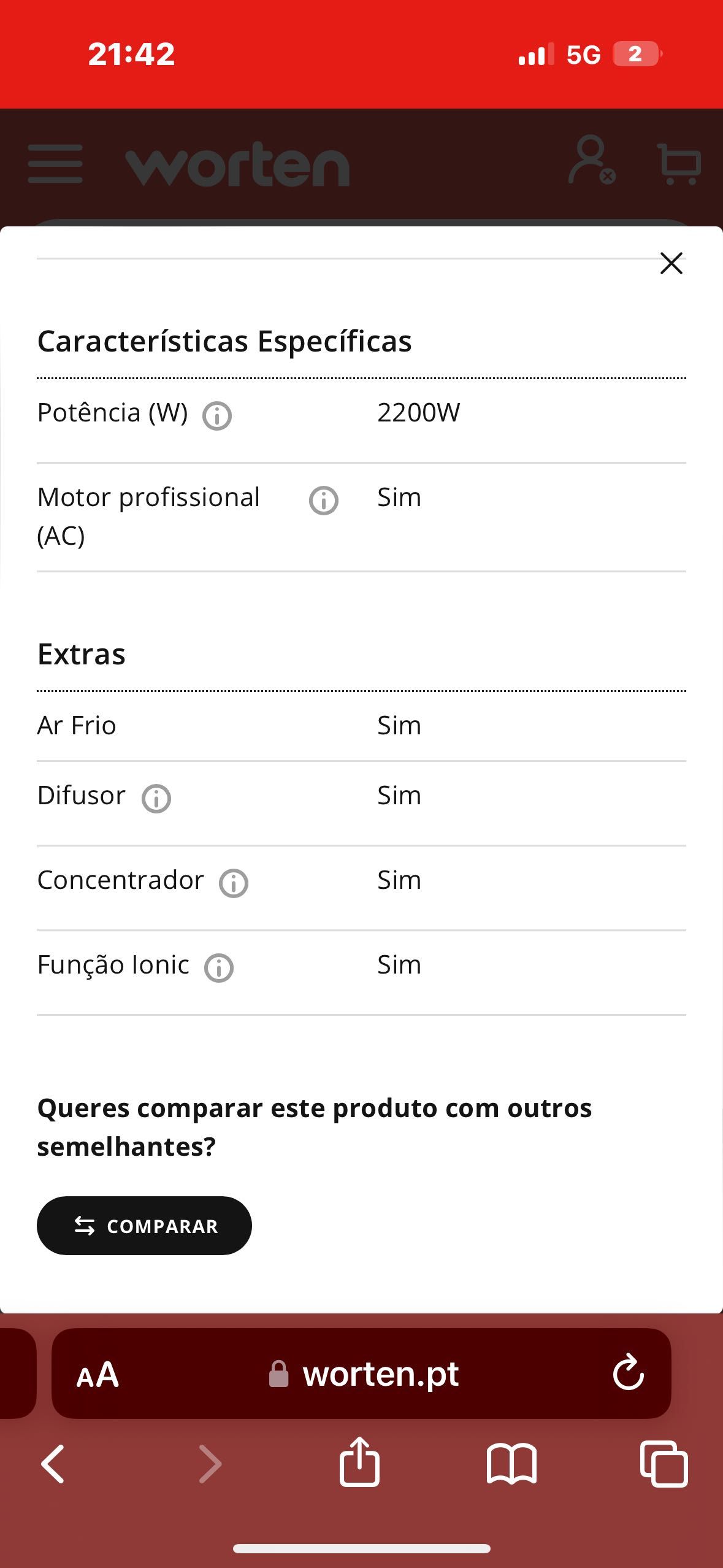 Secador Taurus novo e com garantia