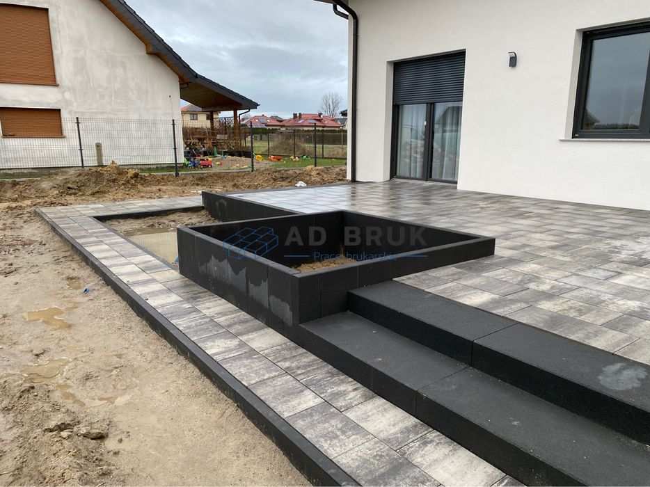 Układanie kostki brukowej, brukarstwo, usługi brukarskie