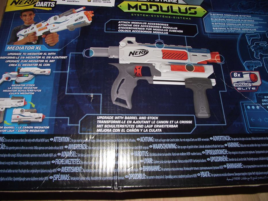Pistolet dla dzieci NERF miękkie strzałki-magazynek na 6 strzałek