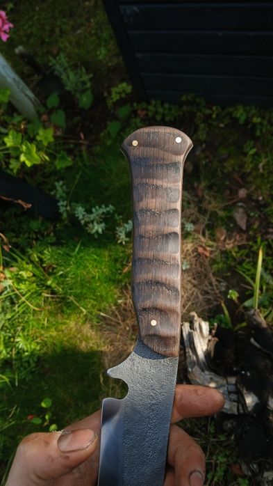 Ręcznie wykuty nóż do lasu/ maczeta bushcraft/ myśliwski / Knifemaking