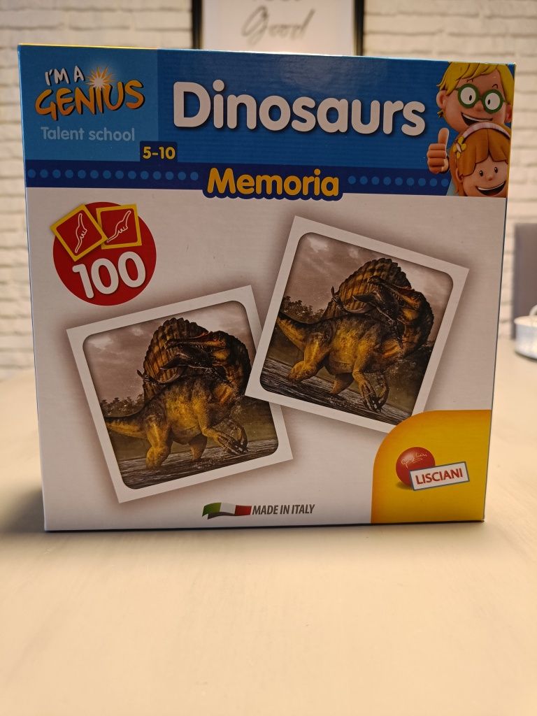 Gra edukacyjna pamięć memory dinozaury