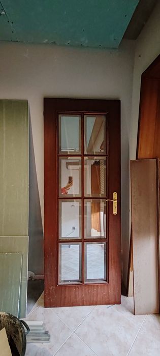 Portas madeira com vidro