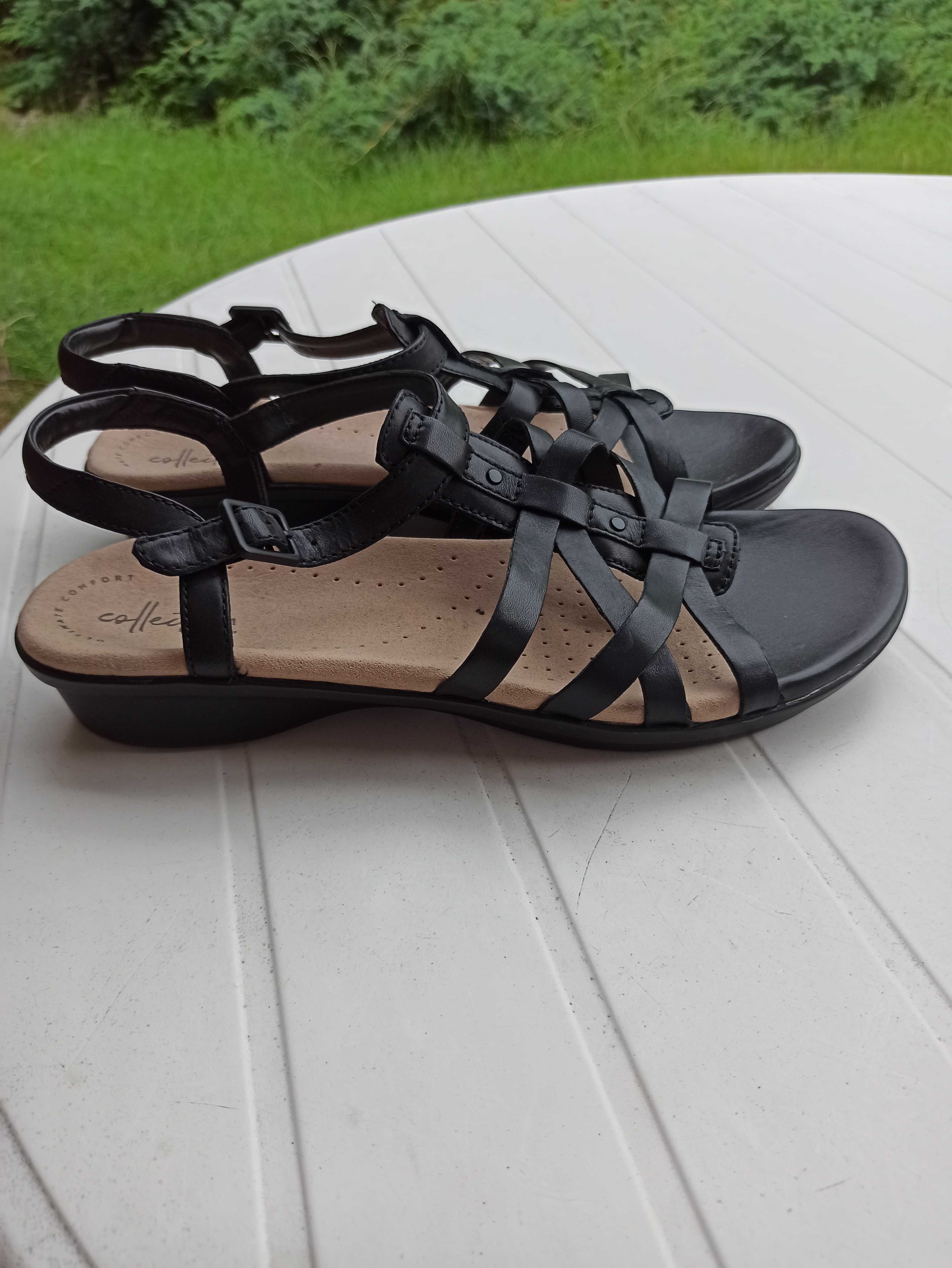 Sandały skórzane clarks nowe 42
