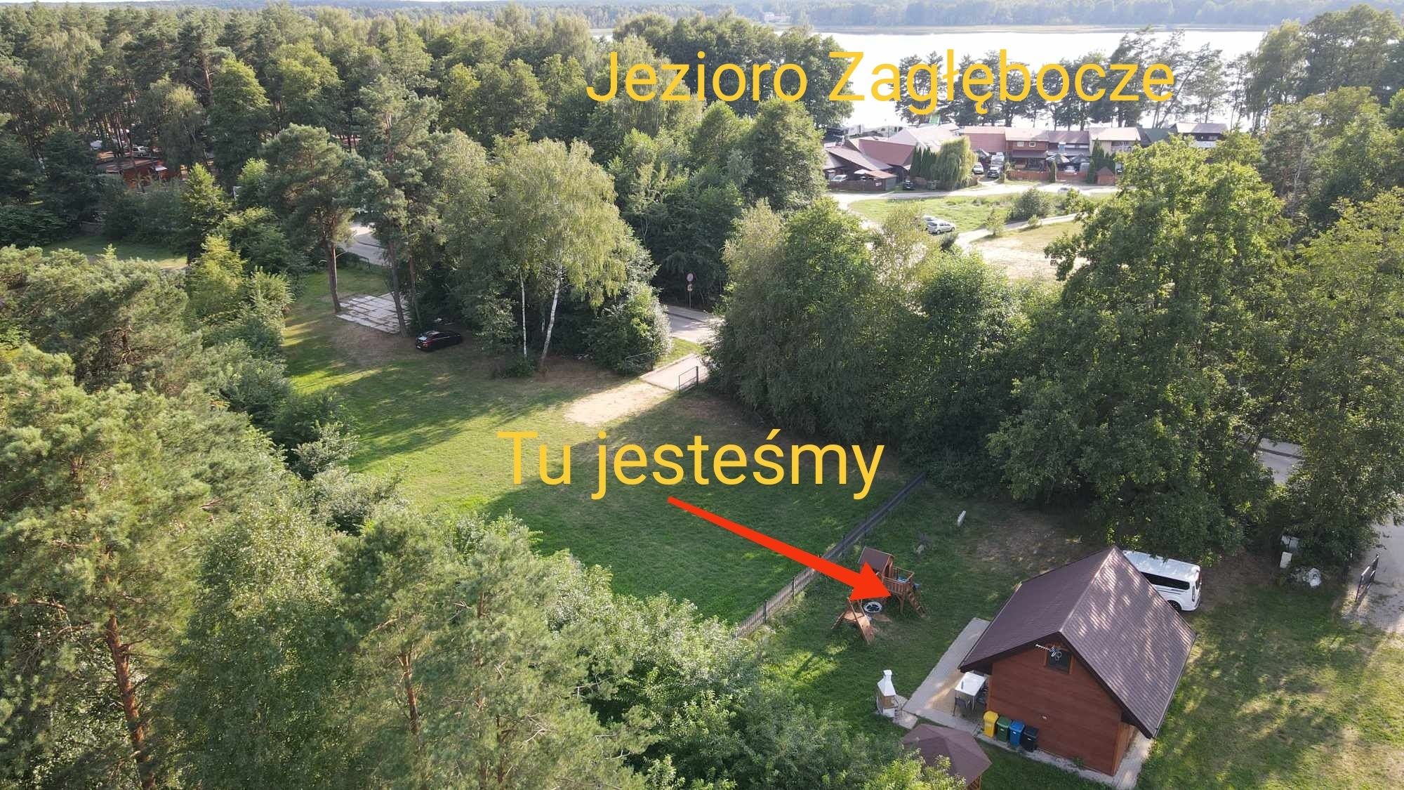 Domek blisko plaży,  jezioro Zagłębocze,  Lejno