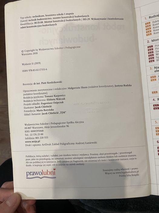 Wykonywanie i kontrolowanie robót konstrukcyjno-budowlanych