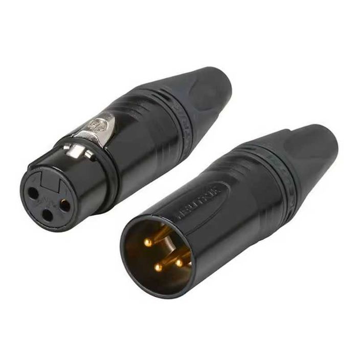 Wtyki XLR DMX 3 pin male female czarne NC3FXX oraz NC3MXX