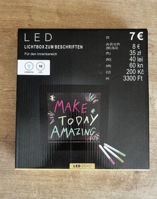 Tablica świecąca z markerami - LED Lightbox