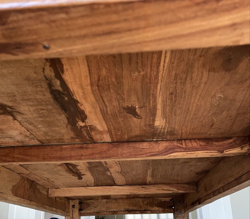 Stół kolonialny w pełni lity, oryginalne okucia