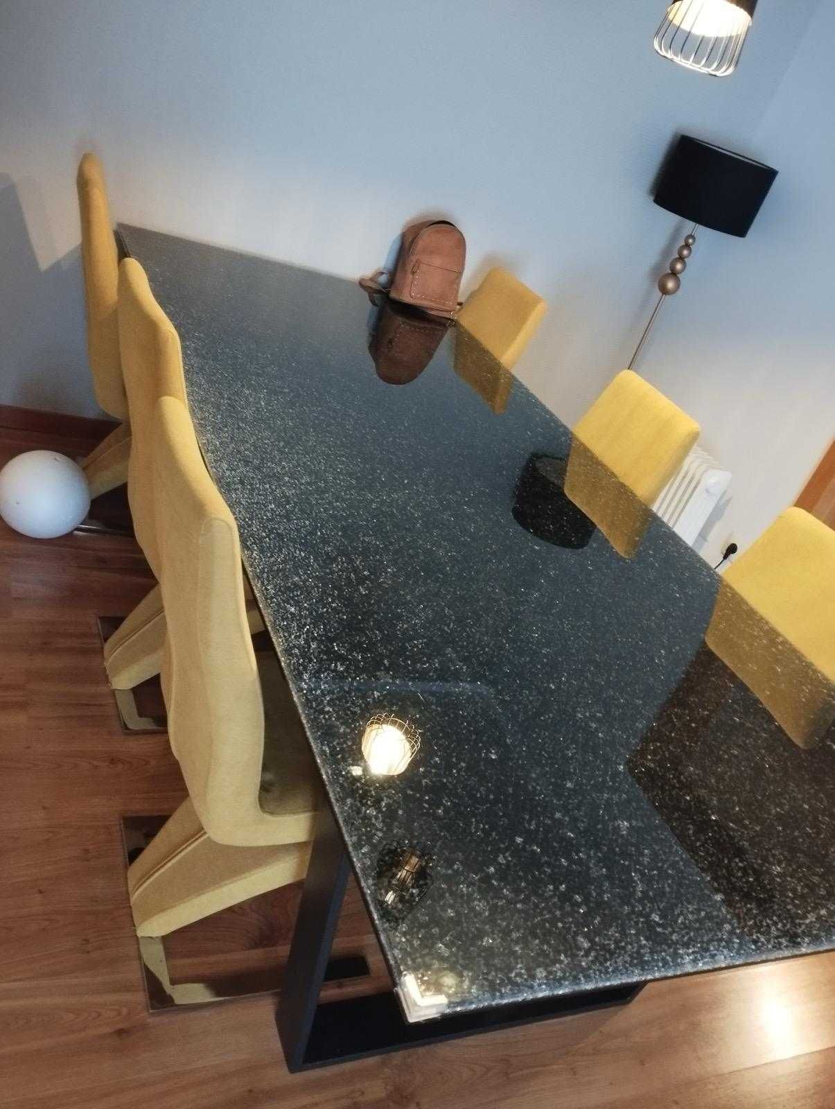 Tampo de mesa com 3 vidros temperados