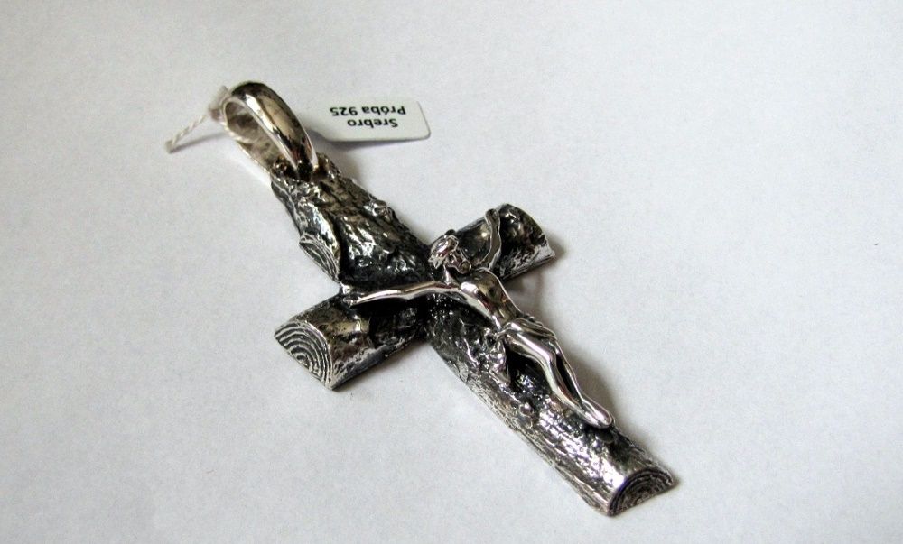 8cm duzy krzyż,krzyżyk ponad 20 g srebro 925
