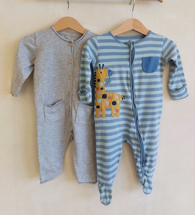 Pajacyki niemowlęce zestaw 2 sztuk  r. 68