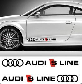 Zestaw naklejek 2 szt Audi Sport Sline rs różne kolory nalepki