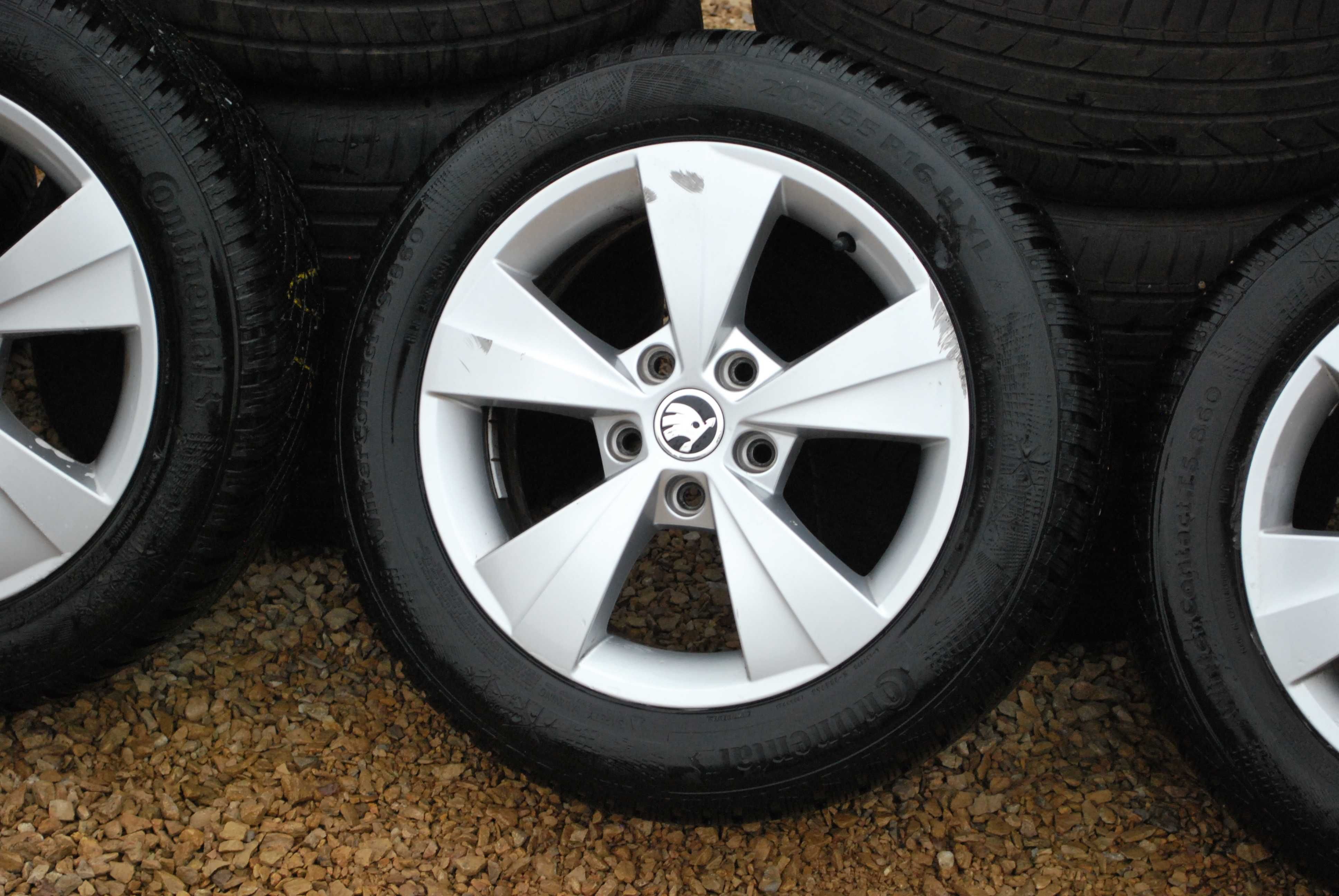 Koła 205/55 R16 5x112 Alufelgi + opony zimowe 6mm Skoda Octavia Scala