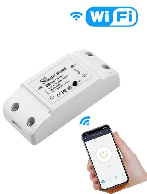 Модуль Wifi реле(5v-12v-220v) Tuya Smart Life 16A міні вимикач