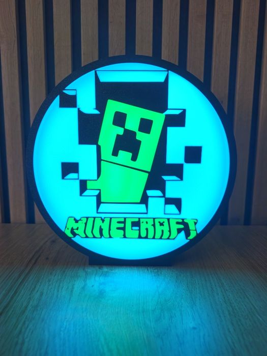 Minecraft Lampka nocna dla dzieci LED HandMade