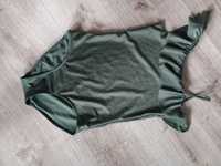 H&M strój kąpielowy khaki 146/152 jednoczęściowy, rozne ramionka