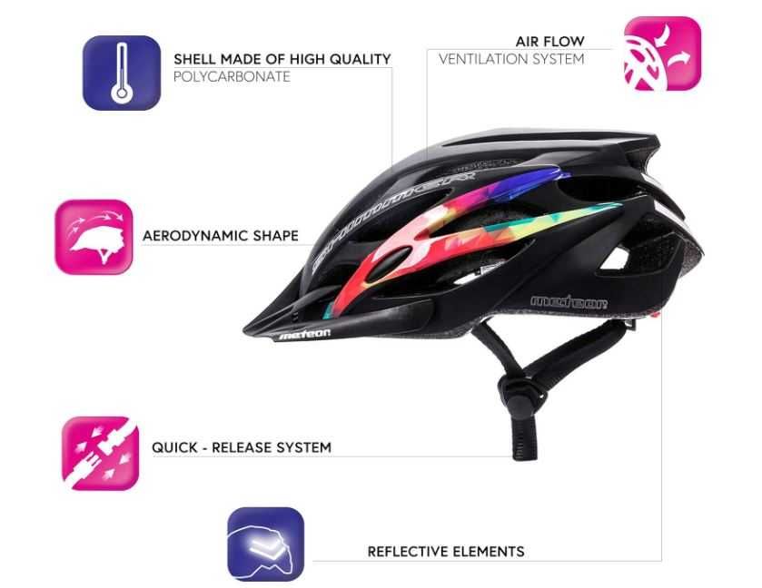 Kask rowerowy Meteor Shimmer rozmiar L (58-61 cm) kolor biały