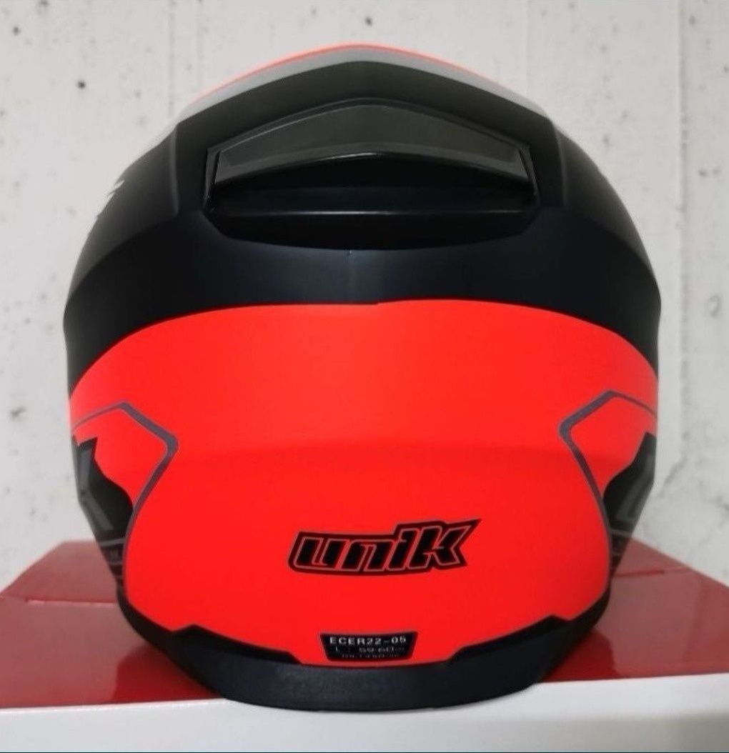 Capacete Integral Unik Red / White ( L )( NOVO )