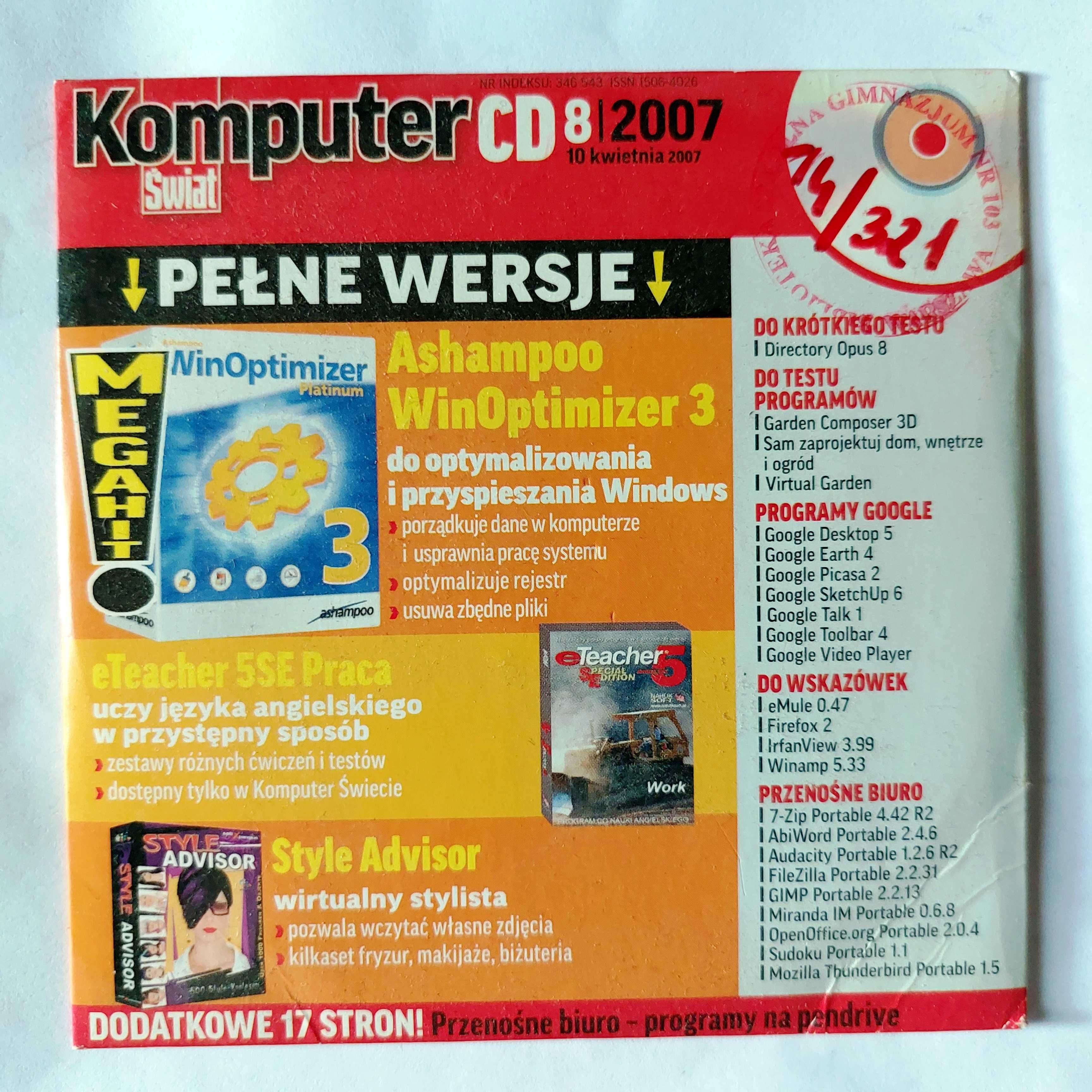 KOMPUTER ŚWIAT | zestaw płyt | mnóstwo danych na komputer PC