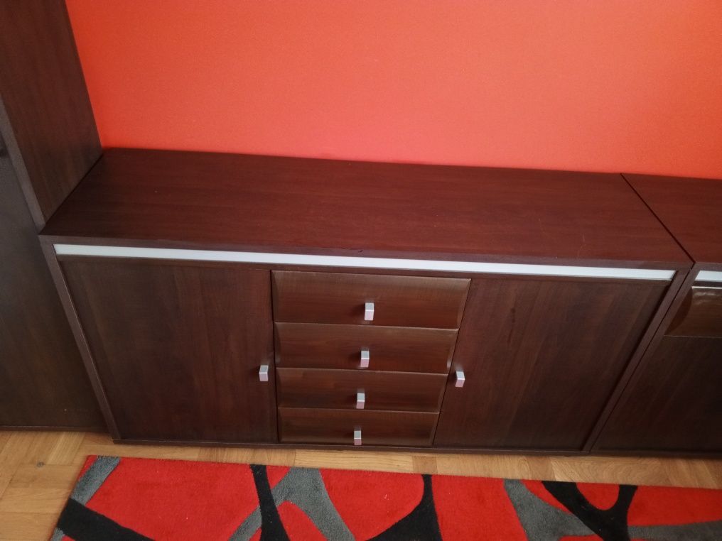 Meble, komplet 3 elementy, wenge