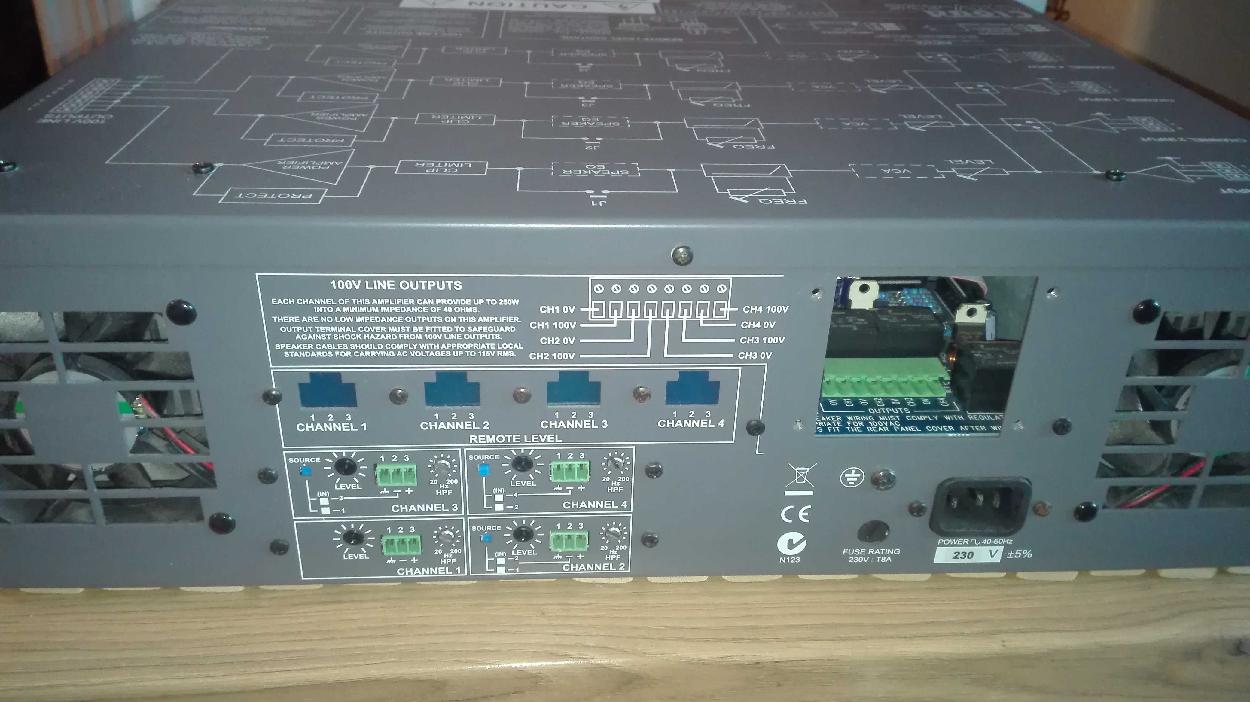 Cloud CXV-425 Wzmacniacz 4 Channel 100V Line.