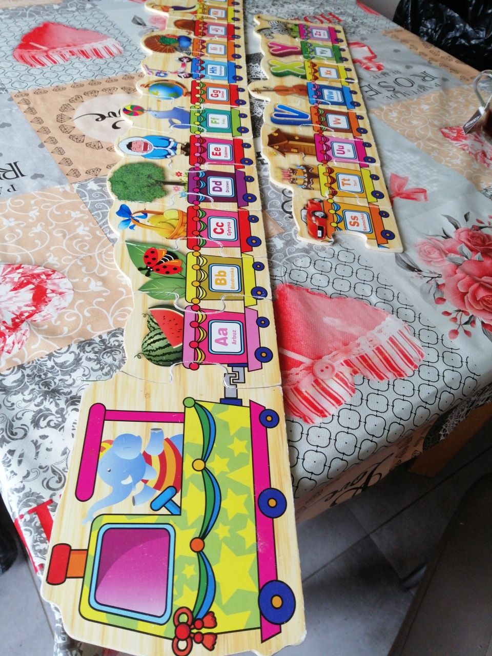 Puzzle drewniane 2 szt cyfry, pieski