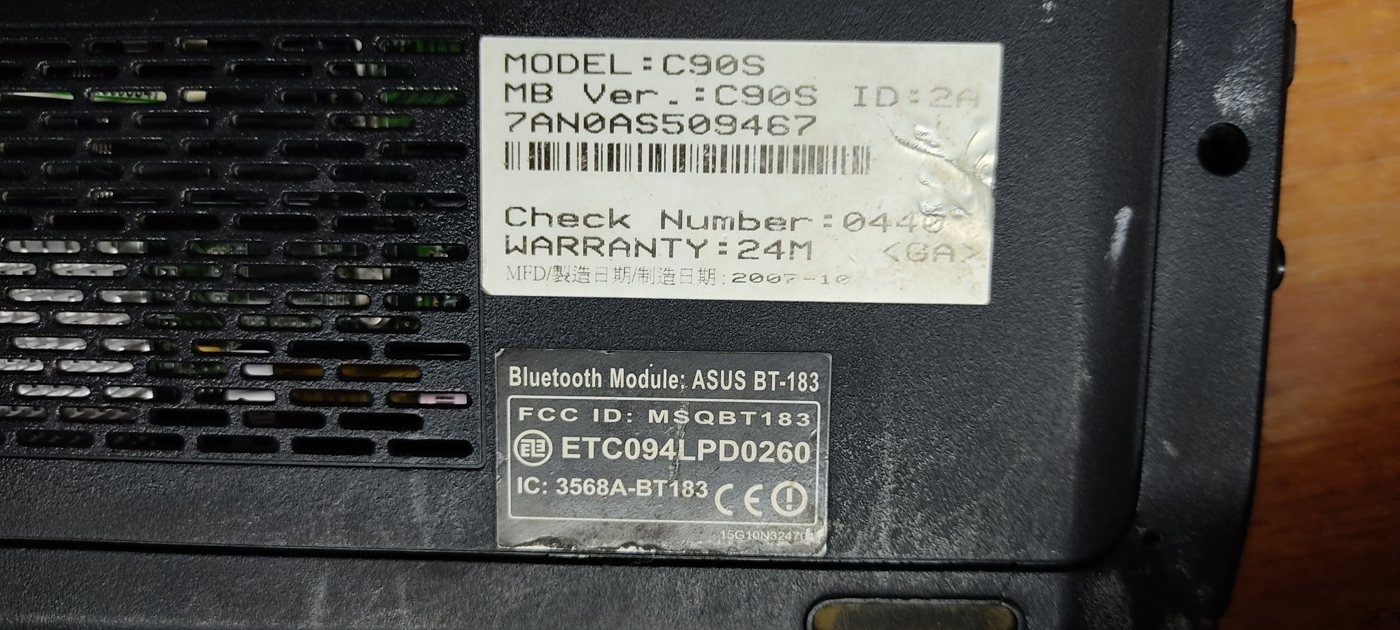Ноутбук ASUS C90S на запчасти