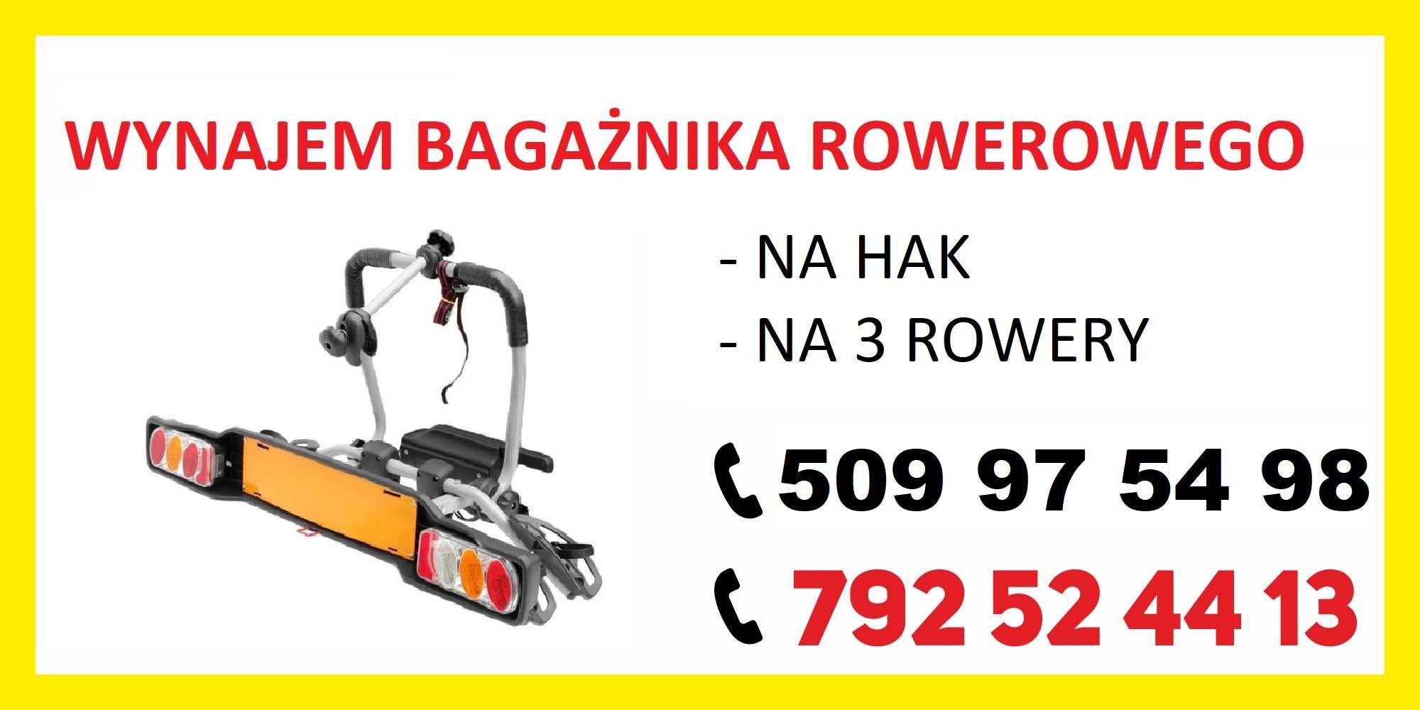 Bagażnik rowerowy na hak na 3 rowery wynajem wypożyczalnia